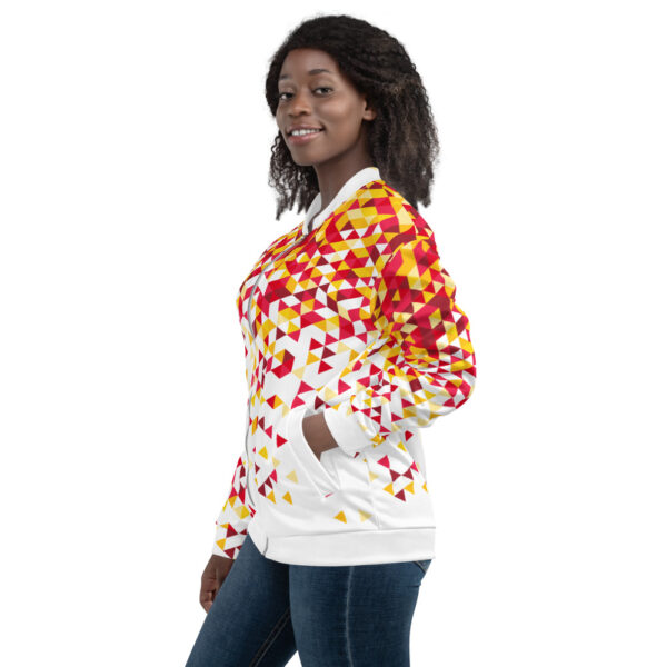 DST White Unisex Bomber Jacket - Image 4